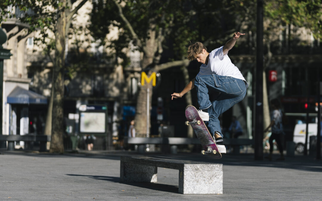 photo de esteban viall en skate pour biome par Nicolas Jacquemin photographe